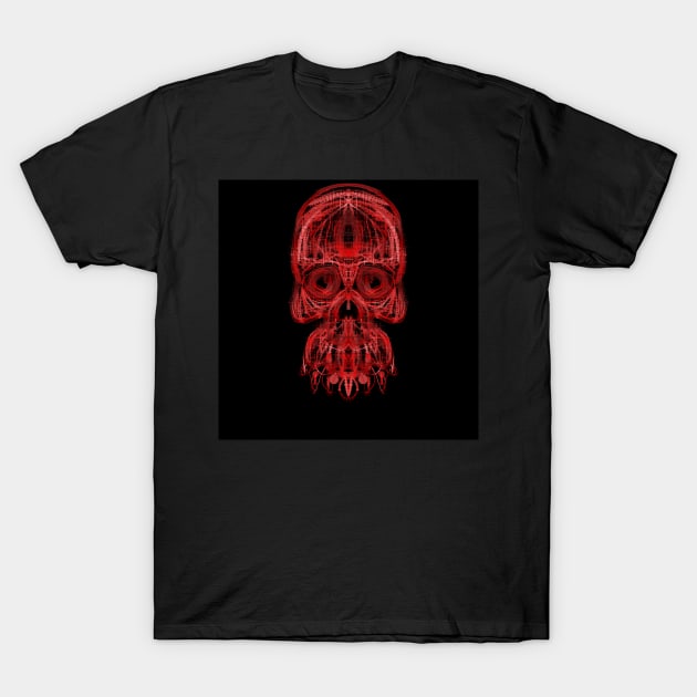 Electroluminated Skull - Red T-Shirt by Boogie 72